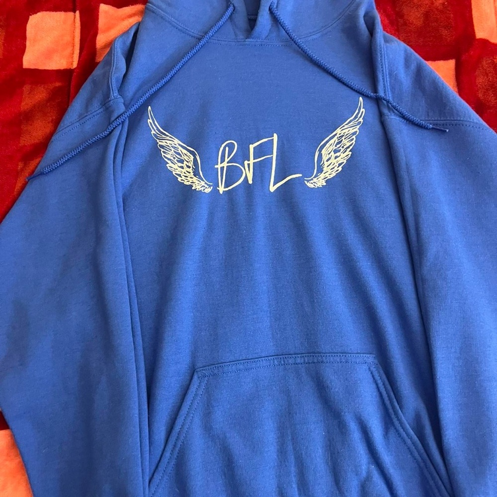 “BFL” CamFam Blue Hoodie with Wing Design